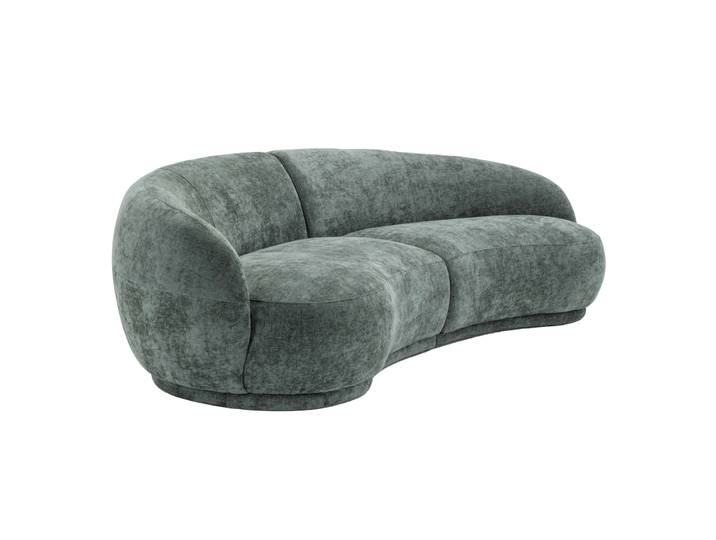 Sofa 3-Sitzer aus Stoff und Holz beige Design