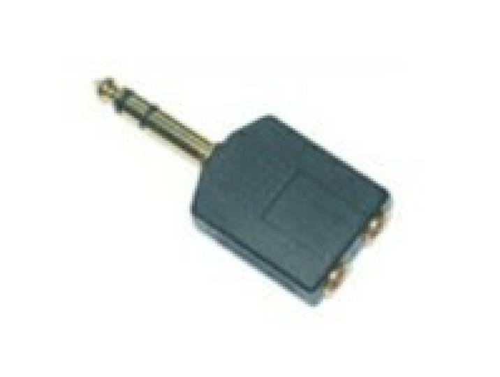 Microconnect 6.3mm/2x3.5mm M/F 6.35mm 2 x 3.5mm Zwart kabeladapter/