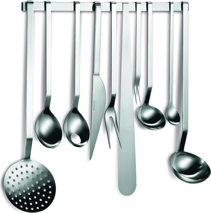 Mono Küchenutensilien-Set 10+1 Hakenserie aus Chromnickel-Edelstahl 18/10, spülmaschinenfest