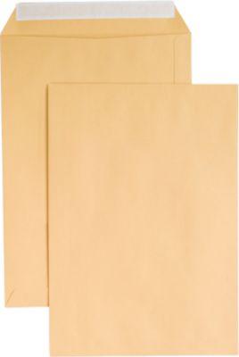 Versandtaschen Eurokuvert, DIN C4, ohne Fenster, haftklebend, 110 g/m², 250 Stück, Papier, braun