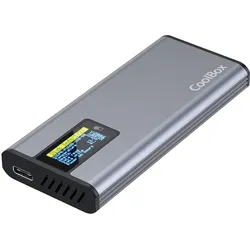 CoolBox COO-MCM-M2F (M.2), Festplattengehäuse, Grau, Silber