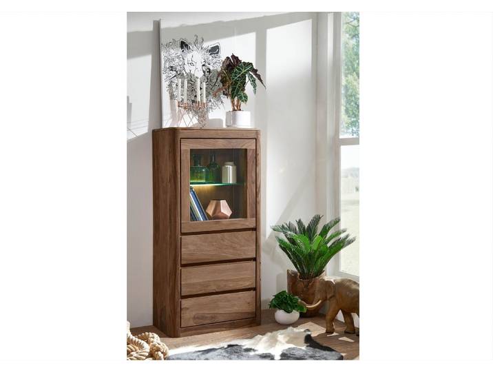 Vitrine 70x40 Palissandre teinté Smoked cherry TORONTO #108
