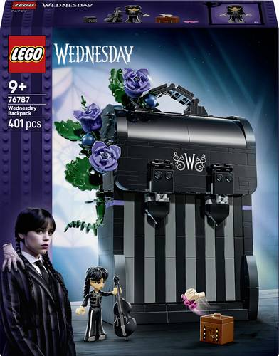 76787 LEGO Wednesday Rucksack Fantasy-Spielset mit dem Eiskalten Händchen, einem Cello und Gothic-Zimmerdeko Geburtstagsgeschenk