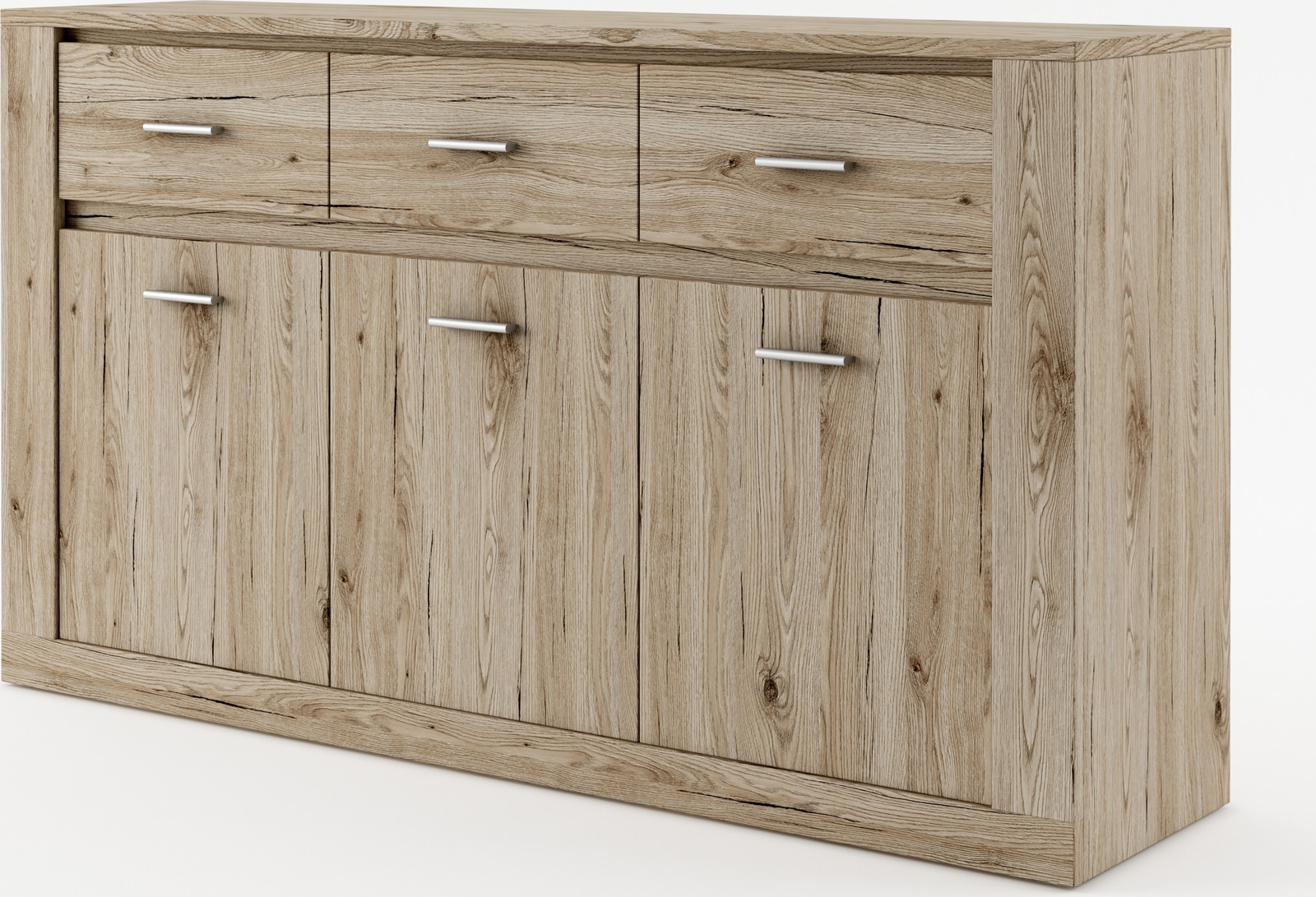 Minio Idea dressoir met 3 deuren en 3 lades in San Remo eikenhout