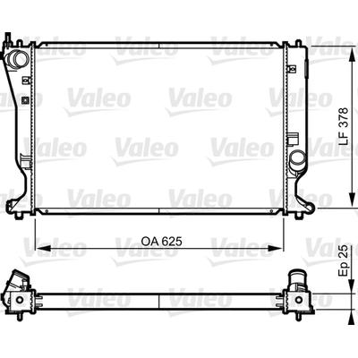 VALEO Kühler, Motorkühlung 735574 für TOYOTA