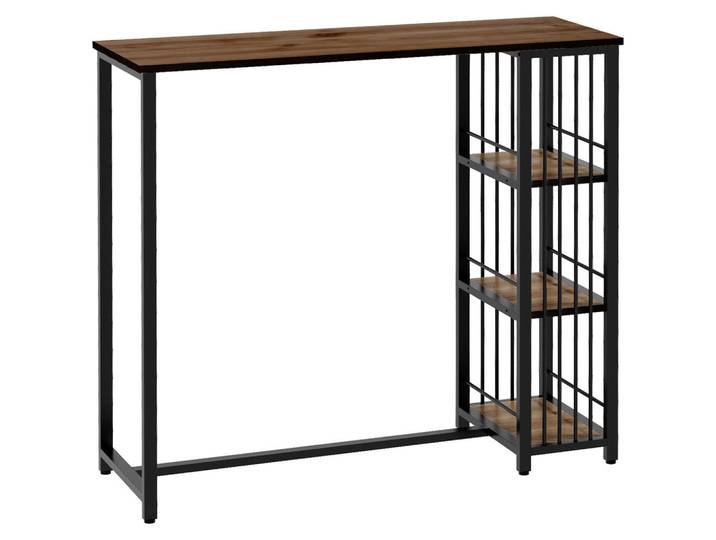 Homcom Bartisch, Spanplatte, Stahl, Braun, Kunststoff, 40x105x120 cm, Esszimmer, Barmöbel, Bartisch
