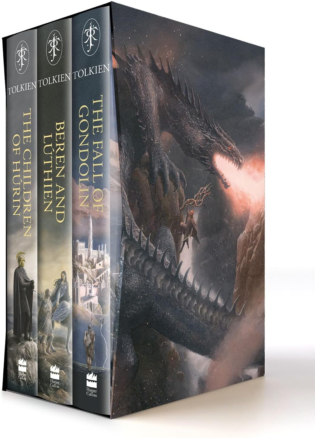 HarperCollins The Great Tales of Middle-earth Boxed Set by J.R.R. Tolkien - 3 Book Hardback Collection - Children of Húrin, Beren and Lúthien, Fall of Gondolin - Fantasy Fiction Gift Set