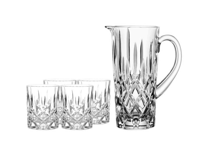 Gläser-Set NACHTMANN Becher- und Krug-Set Noblesse 5er Set transparent , bunt (transparent), B:2cm H:2cm, Kristallglas, Trinkgefäße, Gläser-Set, Erhöhte Bruchfestigkeit, Kristallglas, spülmaschinenfest