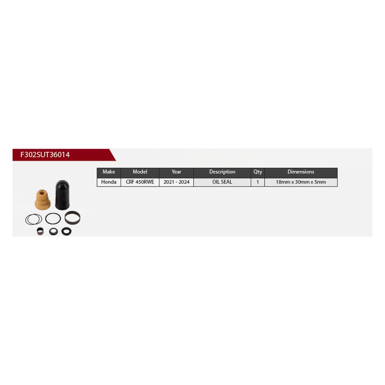 Showa SERVICE-KIT STOssD. HONDA (F302SUT36014)