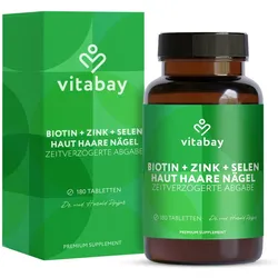 Vitabay Biotin 10 mg Depot + Selen 110 mcg + Zink 10 mg 180 St