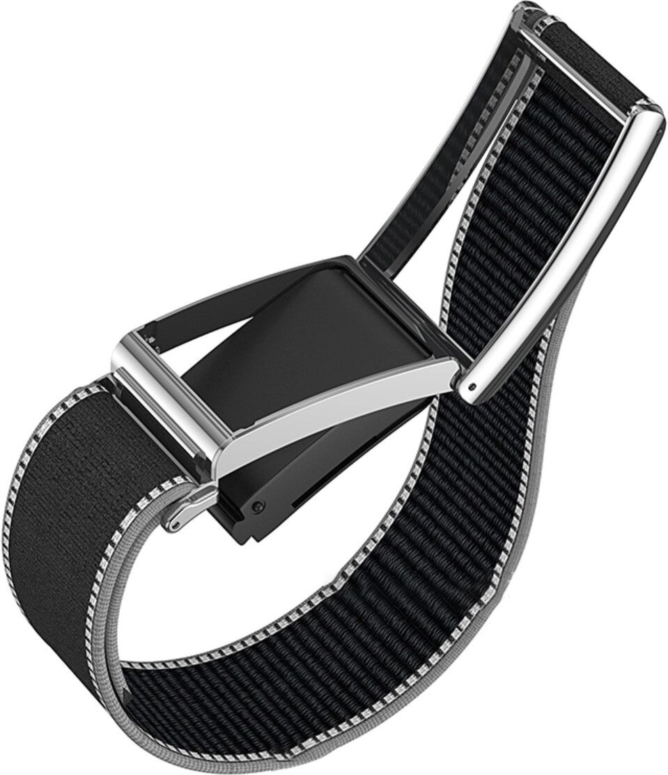 INF Faltbarer 25mm Armriemen, kompatibel mit Whoop 5 – Nylon & Zinklegierung, Klettverschluss Schnellverschluss, Passform Schwarze Asche