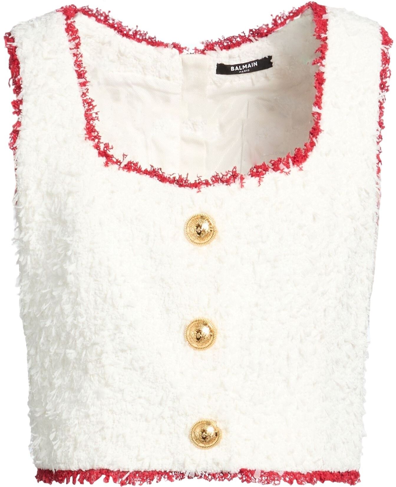 Balmain Top Mujer Blanco 40,42 Mujer