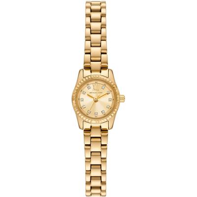 Quarzuhr MICHAEL KORS "MICRO PETITE LEXINGTON", gold (goldfarben), Armbanduhren, Damen, Quarzuhr, Armbanduhr, Damenuhr, Edelstahlarmband, analog, Glassteine