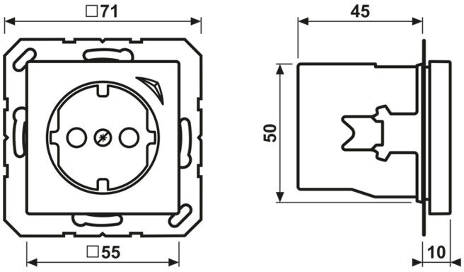 JUNG Prise SCHUKO HOME BT A 1521 S WW (BTA1521SWW)