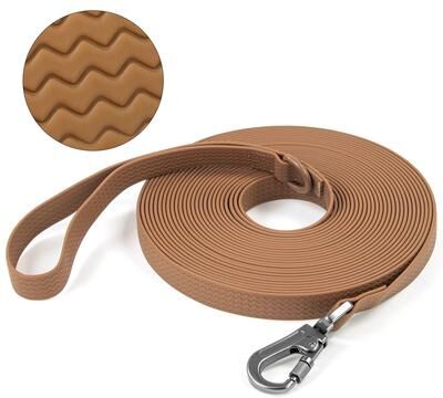 Uplifted Finds All Weather PVC Waterproof Long Training Leash chocolate 1.8 M
