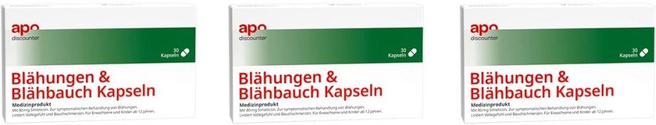 Blähungen & Blähbauch Kapseln von apodiscounter 3x30stk