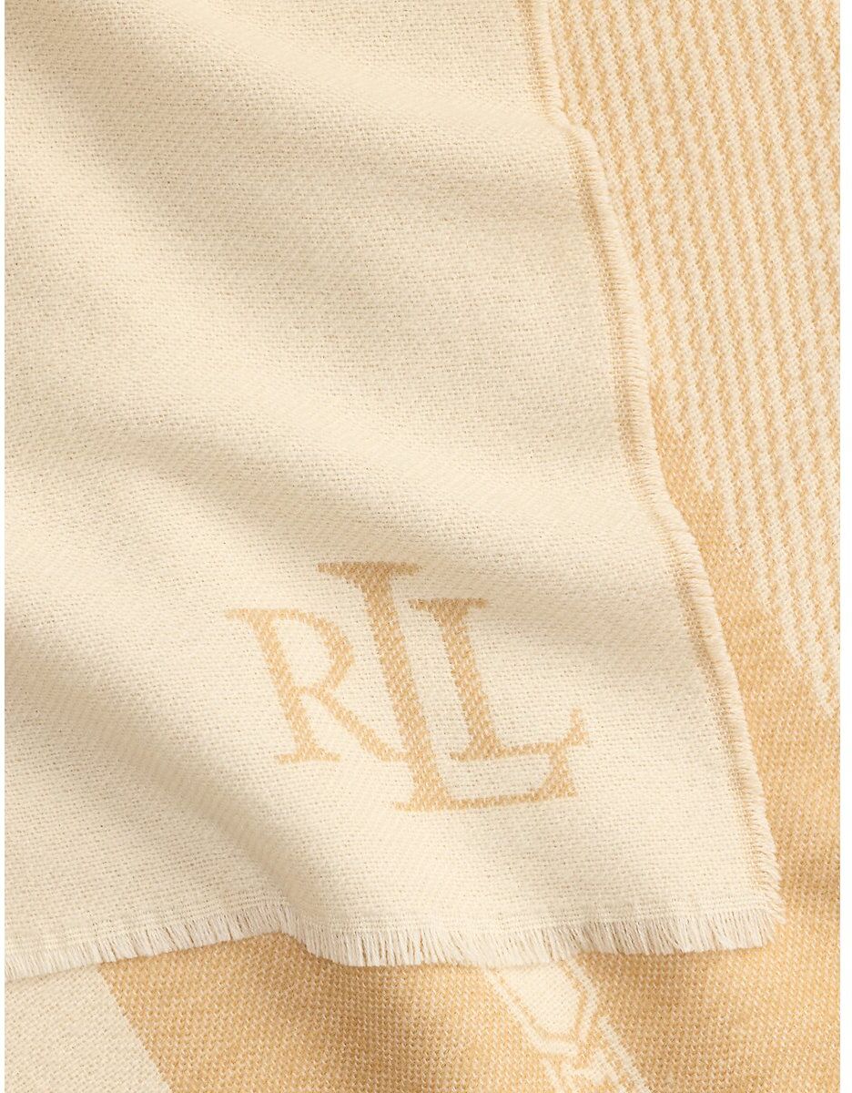 LAUREN RALPH LAUREN Echarpe bicolore, à motif équestre