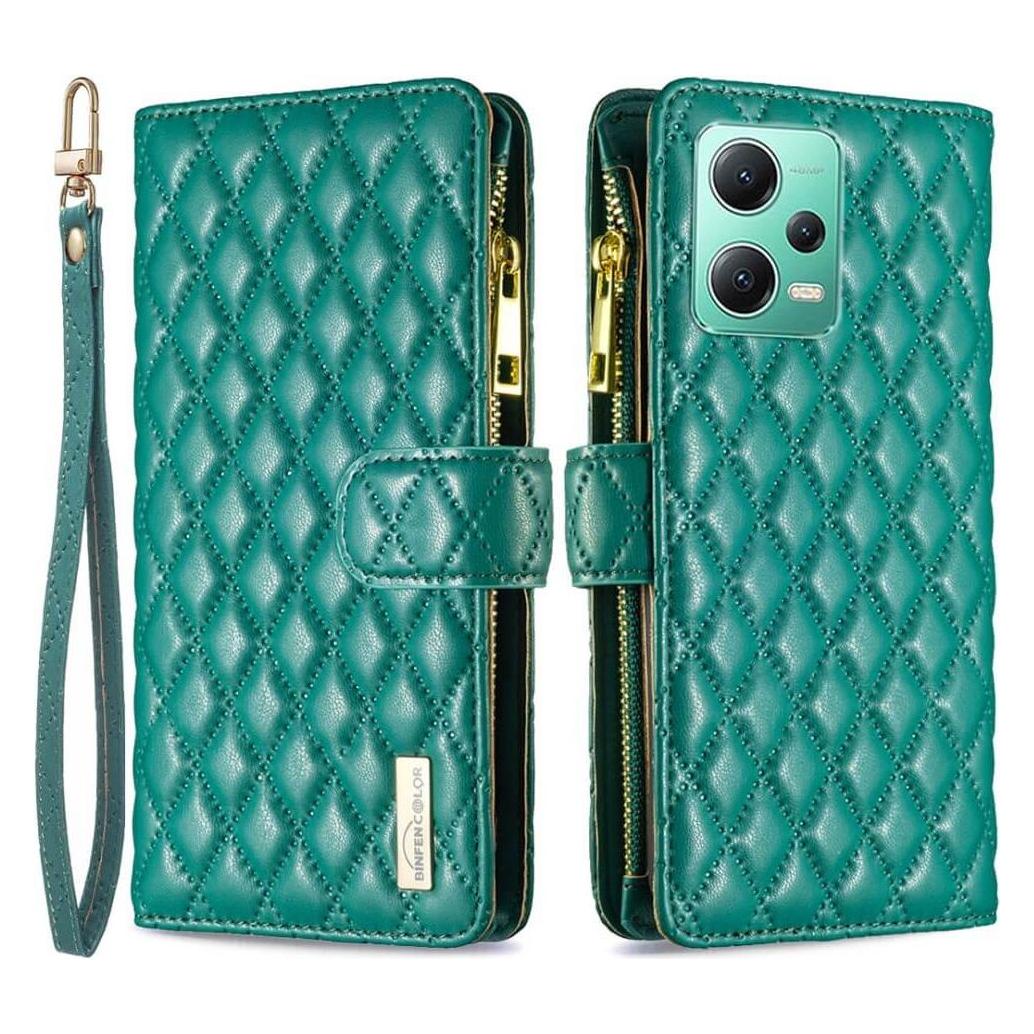 Binfen Color Xiaomi Poco X5 - BINFEN Brieftaschen Hülle grün (Xiaomi Poco X5) (660127952D)