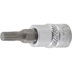 BGS Bit-Einsatz Antrieb Innenvierkant 6,3 mm (1/4") Innenvielzahn (für XZN) M5 - 5105-M5