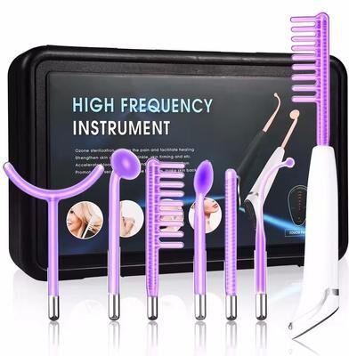 Uplifted Goods 6 in 1 High Frequency Facial Machine Touch Panel For Skin Care & Acne Treatment us Plug