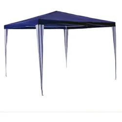 VCM Pavillon   Maße ca. 3x3 m   wasserabweisende 110g / m2 PE Plane   Partyzelt   Gartenzelt mit Stahlgestell   Festivalzelt   Blau