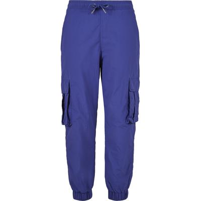 Schultertasche URBAN CLASSICS "Urban Classics Damen Ladies High Waist Crinkle Nylon Cargo Pants", Damen, Gr. M, blau (blaulila), 100% Polyamid, unifarben, normal, Taschen Schultertasche