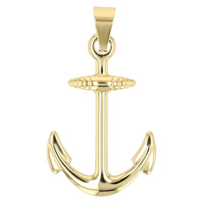 Ankeranhänger AKZENT "Samu, langlebig", gold (goldfarbig), Schmuckanhänger, Damen, Edelstahl