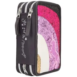 Depesche Ylvi & the Minimoomis Federtaschen Regenbogen Glitzer Anthrazit 3-Fach