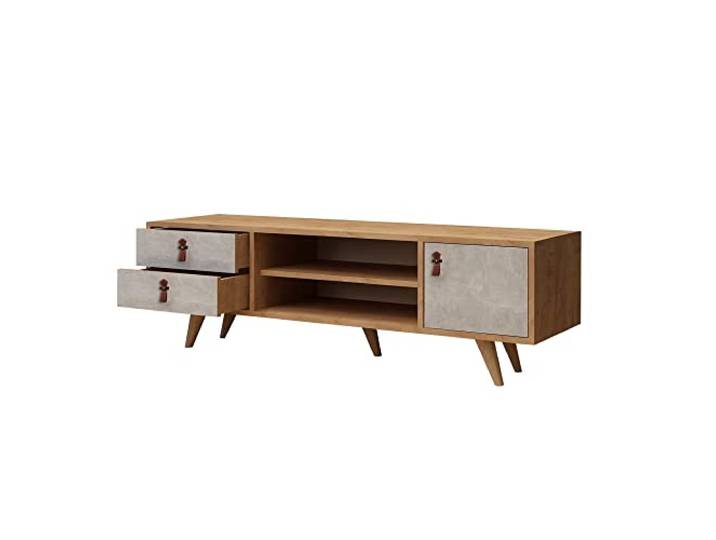 WELL HOME MOBILIARIO & DECORACIÓN TV-Möbel, Holzwerkstoff, Eiche/weiß, 120x53x40