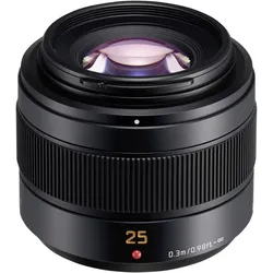 Panasonic 25mm f/1.4 Leica Summilux ASPH. (Micro Four Thirds, Micro Four Thirds), Objektiv, Schwarz