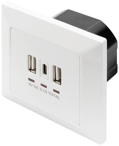 Digitus DA-70618 USB-Ladesteckdose mit USB Weiß