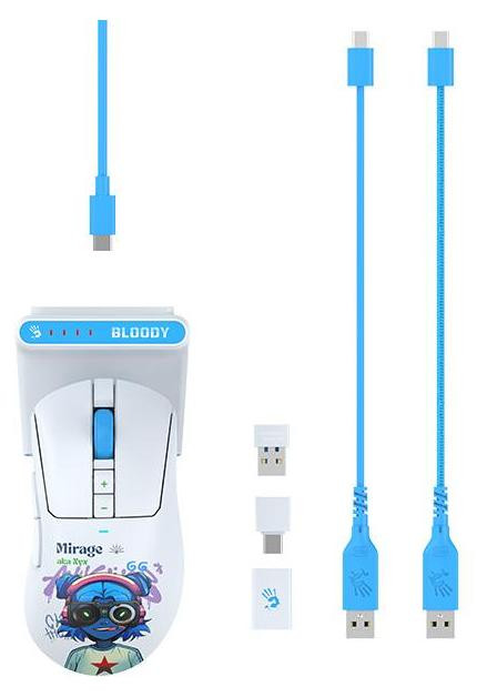 A4TECH Bloody R73 Ultra Duo Nyx Mirage draadloze muis 2,4 GHz + USB