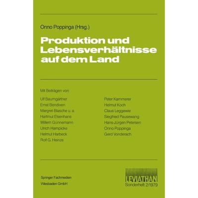 Produktion und Lebensverhältnisse auf dem Land, Taschenbuch von , VS Verlag für Sozialwissenschaften, 978-3-531-11491-0