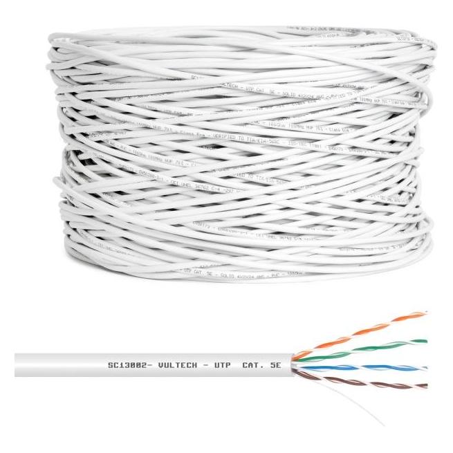Vultech SC13002-305 Netzwerkkabel Weiss 305 m Cat5e U/UTP (U/UTP, CAT5e, 305 m) (SC13002-305)