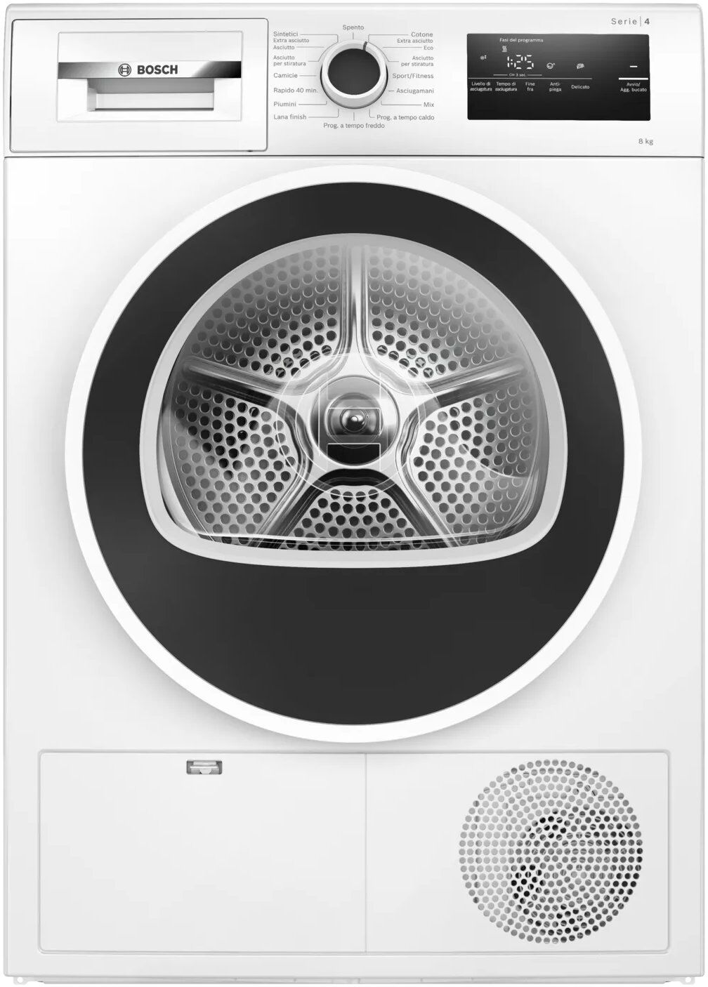 Asciugabiancheria Bosch SERIE 4 WTH85208II White e Black