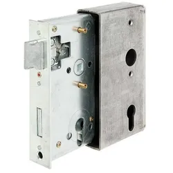 GAH, Türschloss + Schliesszylinder, Schlosskasten DIN links / rechts Mass A172xB94xC60 mm Mass E 40 mm Dornmass 60 mm (Profilzylinder)