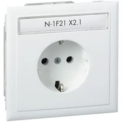 Schneider Electric 5975000 Schukosteckdose 1-fach, inkl.Dose weiß R9016 Schriftfeld TYP:CYB-PS-SK1-9016