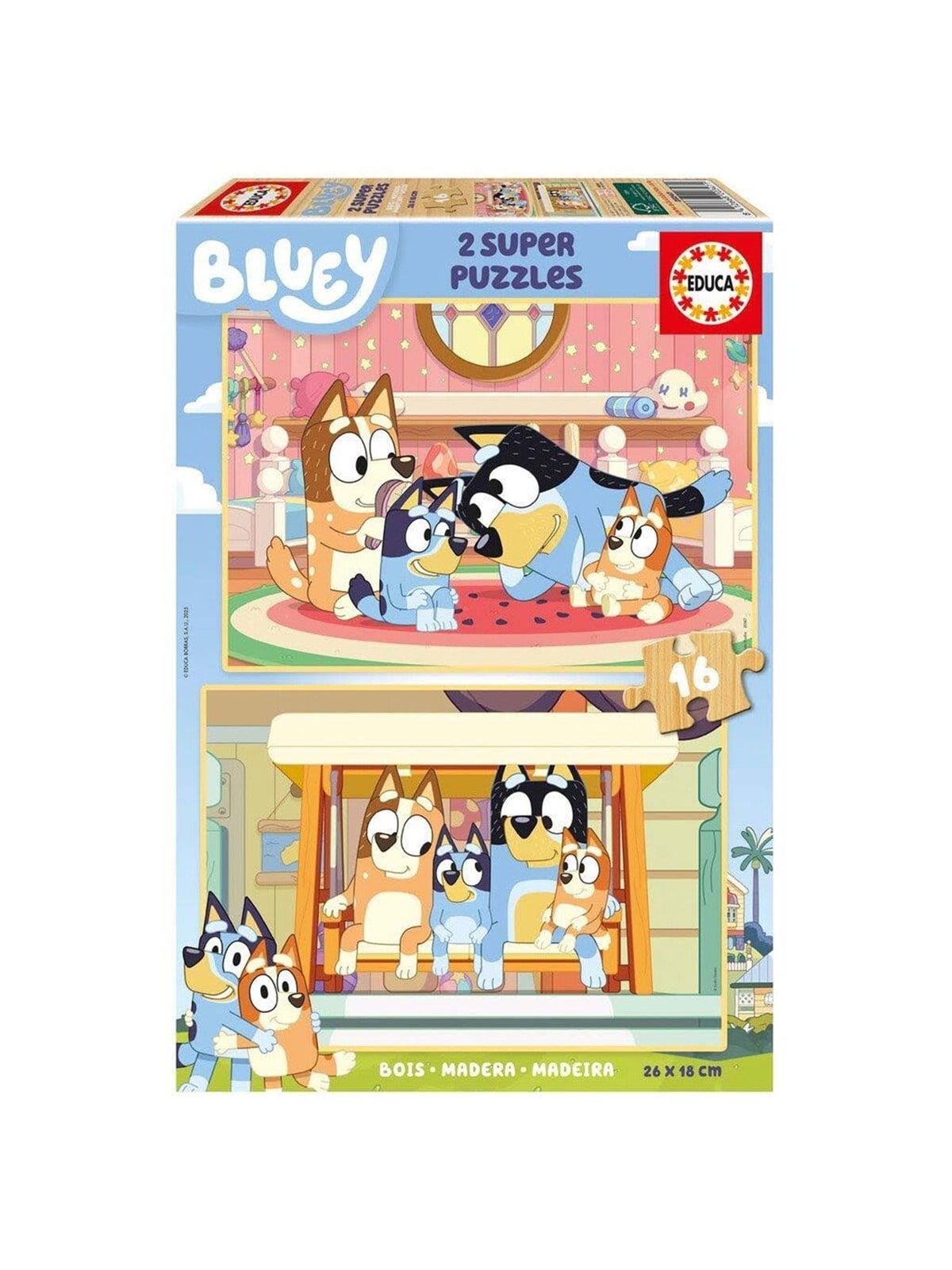 Educa 2X16 Bluey Holz