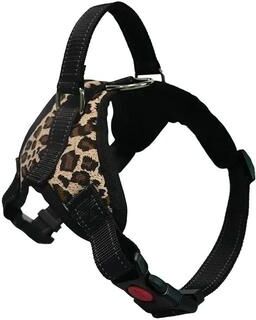 Uplifted Goods Heavy Duty Adjustable Reflective Dog Harness And Leash Set leopard xl