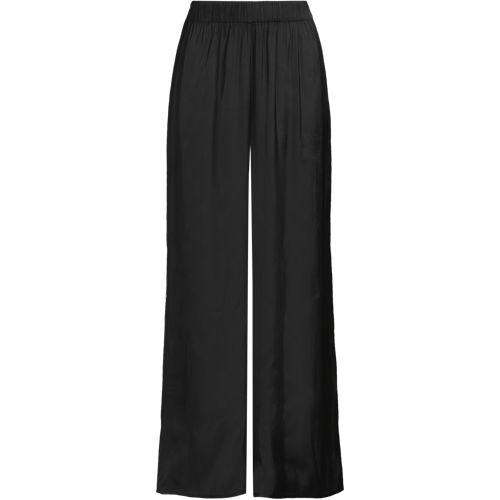 Fließende Palazzohose für Damen, Damen, size: regular, Schwarz, Polyester, by Lands' End