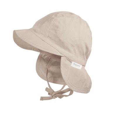 Schirmmütze MAXIMO, Jungen, Gr. 47, beige, Baumwolle, Mützen, Beige, Popeline, Nackenschutz, Bindeband, Unisex