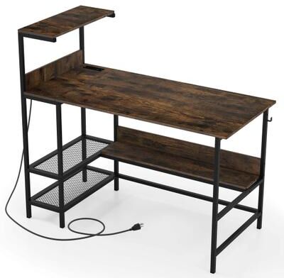 "48"" Home Office Desk Computer Desk with Reversible Gaming Desk Design"