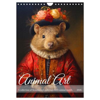Animal Art - A collection of Renaissance paintings with animal motifs (Wall Calendar 2026 DIN A4 portrait), CALVENDO 12 Month Wall Calendar