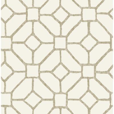 A-Street Prints Addis Beige Trellis Wallpaper