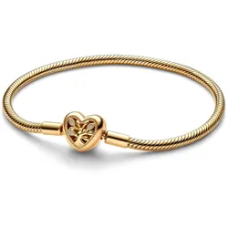 Pandora 563516C01 Damen Charms-Armband Familienbaum Goldfarben, 23 cm