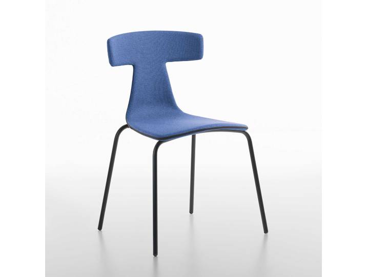 4-Fuss Stühle Plank Remo Blau ohne Armlehnen, Neu – Perfekt für Büro und Empfang