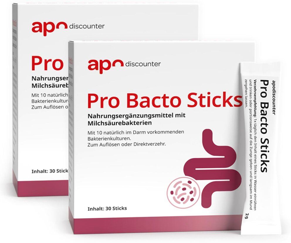 apodiscounter Pro Bacto Probiotika Sticks mit Milchsäurebakterien