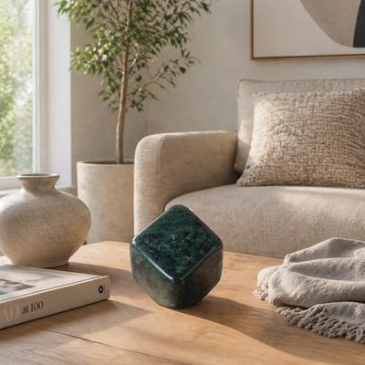 Sagebrook Home "Modern Marble Cube Orb - Sculptural Decorative Object - 6"" - 5.5"""
