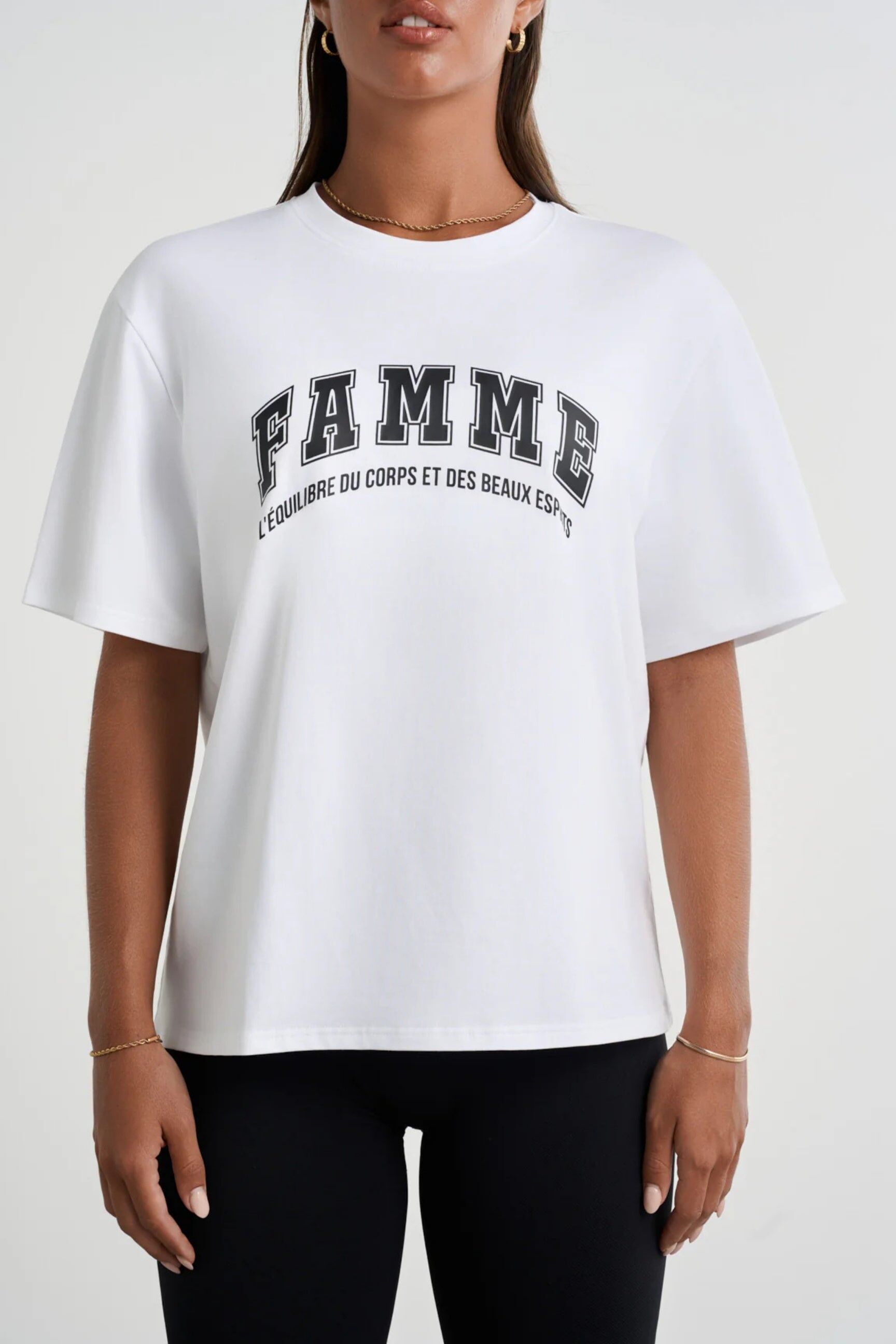 FAMME Équilibre Oversized T-Shirt White S