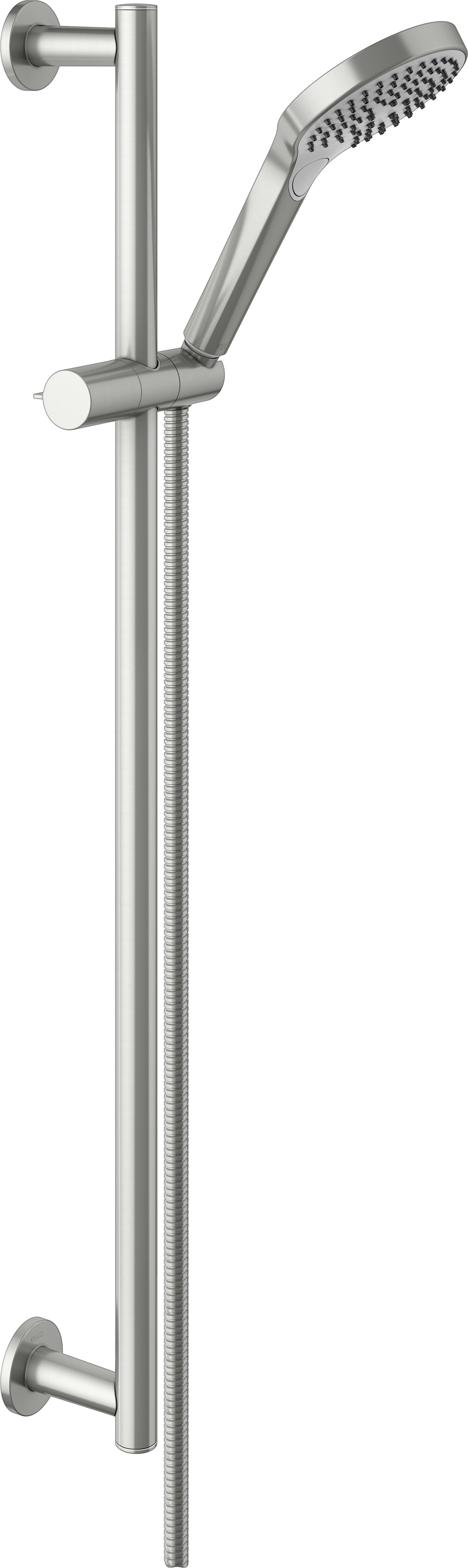 Set de douche KEUCO IXMO 59587210801 finition inox, rosaces rondes, 3 types de jets